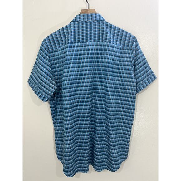 Robert Graham Check Plaid Resort Retro Classic Shirt L Flip Cuff Preppy Vacay - Picture 9 of 14